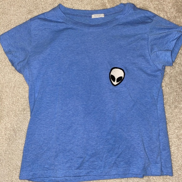Brandy Melville Tops - Brandy Melville Blue Alien Top